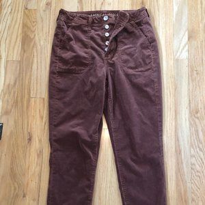 American Eagle Button Fly Corduroy High Waisted Jegging